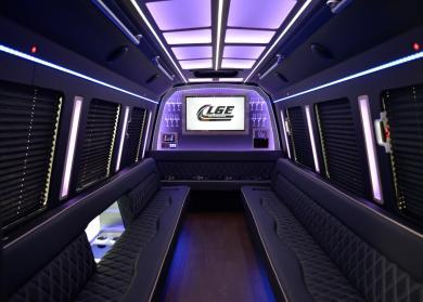 Indianapolis 18 Passenger Limo Bus Interior