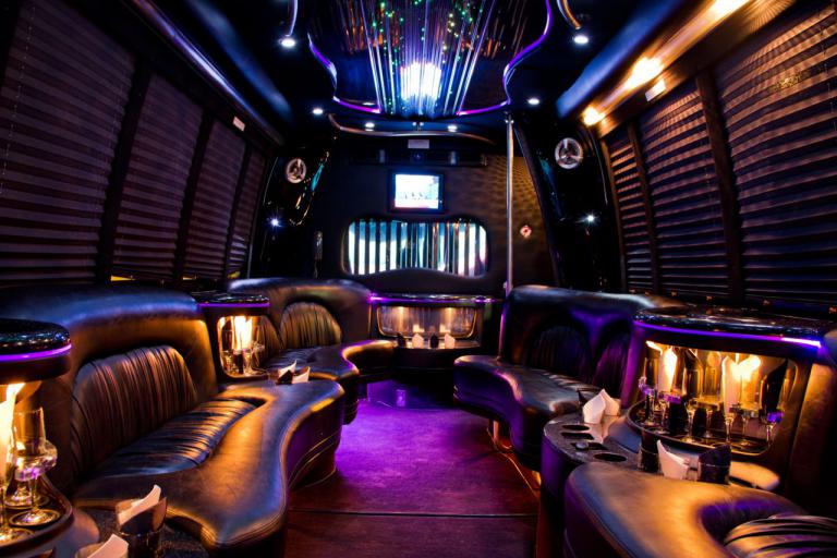 Indianapolis 22 Passenger Party Bus Interior